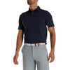 FootJoy Athletic Fit Solid Lisle Navy Mens Golf Polo