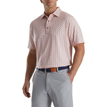Load image into Gallery viewer, FootJoy Lisle Leap Dolphins Prnt Pk Mens Golf Polo - Qrtz Pink/Graph/XXL
 - 1