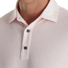 Load image into Gallery viewer, FootJoy Bead Chain Print Lisle Pink Mens Golf Polo
 - 3