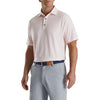 FootJoy Bead Chain Print Lisle Pink Mens Golf Polo