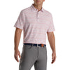 FootJoy Chalk Line Print Stretch White Mens Golf Polo