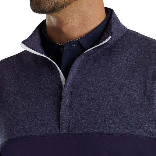 FootJoy Heather Yoke Navy Mens Golf 1/2 Zip