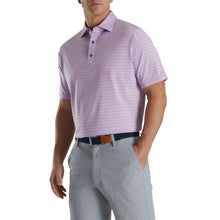 Load image into Gallery viewer, FootJoy Triple Pinstripe Lisle PU Mens Golf Polo
 - 1