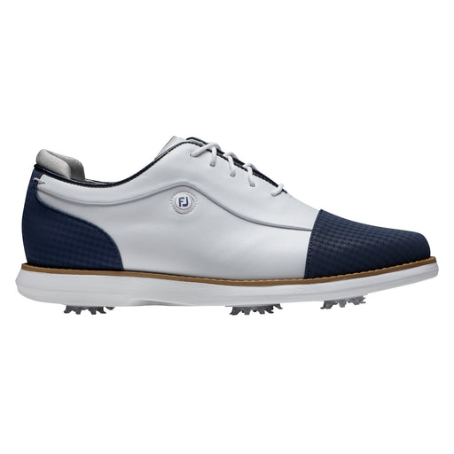 FootJoy Traditions Cap Toe Womens Golf Shoes - White/Navy/B Medium/6.0