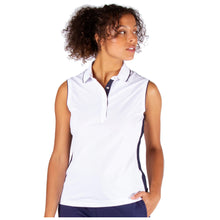 Load image into Gallery viewer, NVO Basia White Womens Sleeveless Golf Polo - WHITE 100/L
 - 1