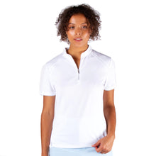 Load image into Gallery viewer, NVO Mara Mockneck White Womens Golf Polo - WHITE 100/XL
 - 1