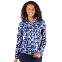 Load image into Gallery viewer, NVO Liba Mock Womens Golf 1/4 Zip - NAVY 400/XL
 - 1