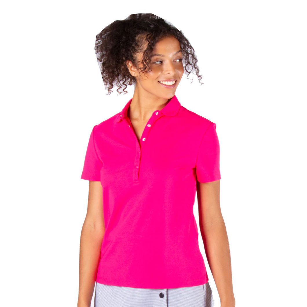 NVO Brenna Womens Golf Polo - BERRY PUNCH 700/XL