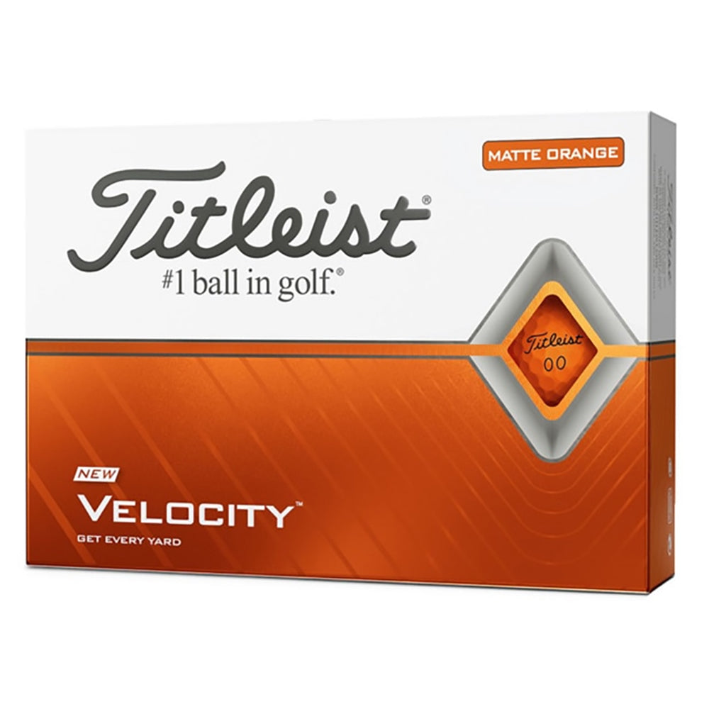 Titleist Velocity Golf Balls - Dozen - Matte Orange
