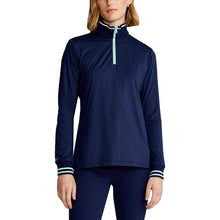 Load image into Gallery viewer, Polo Golf Ralph Lauren Extrme Jrsy Nvy Wmn Golf QZ - French Navy/Grn/L
 - 1