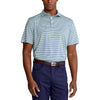 RLX Ralph Lauren Featherweight Tri-Color Stripe Green Mens Golf Polo