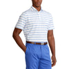 RLX Ralph Lauren Lightweight Wide Multi Stripe Pure White Mens Golf Polo