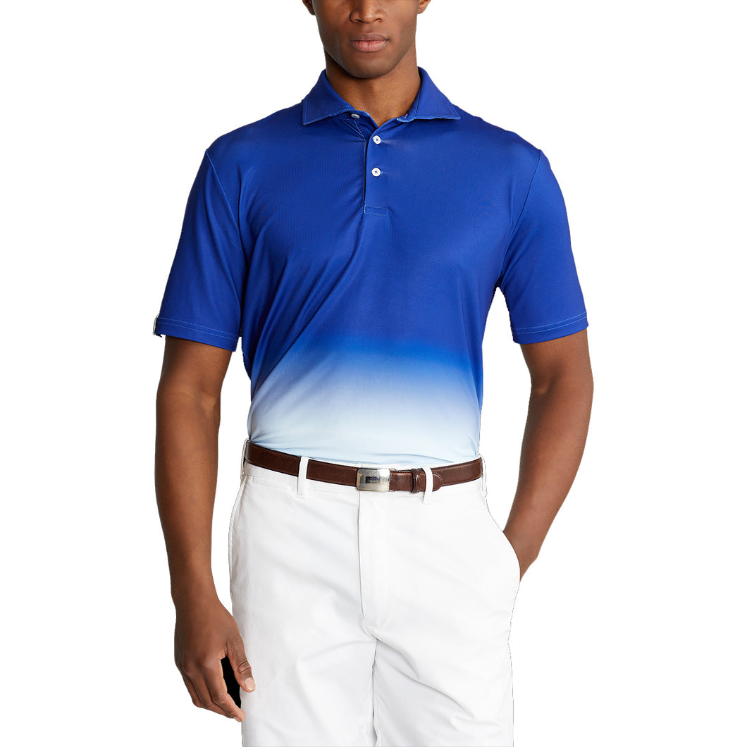 RLX Ralph Lauren Prnt Ltwt Air Blue Mens Golf Polo