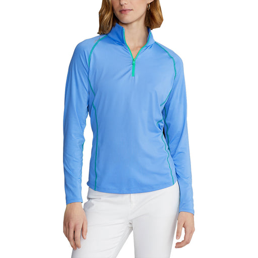RLX Ralph Lauren Airflow Harbor Blu Womens Golf QZ - Blue/Cabo Green/L