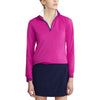 Polo Golf Ralph Lauren Extreme Jersey Bright Pink Womens Golf 1/4 Zip