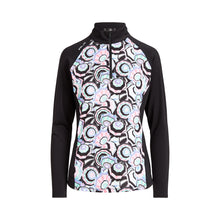 Load image into Gallery viewer, RLX Ralph Lauren Print Airflow Blk Womens LS Qz - Polo Blk Multi/L
 - 1