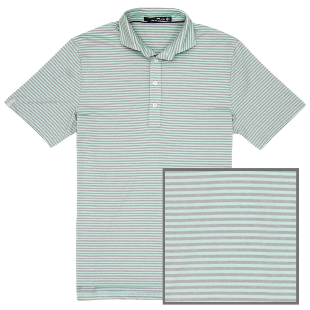 RLX Ralph Lauren LW Airflow Stripe APR GN Men Polo - April Grn/Andvr/XL