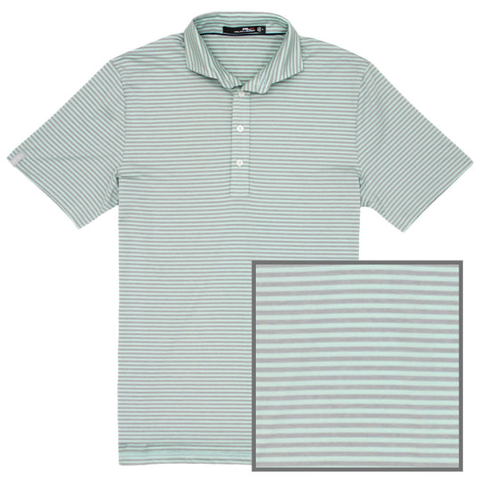 RLX Ralph Lauren Lightweight Airflow Feed Stripe April Green Mens Golf Polo