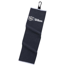 Load image into Gallery viewer, Wilson Tri Fold Golf Towel - Black
 - 1