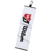 Load image into Gallery viewer, Wilson Tri Fold Golf Towel - White
 - 2