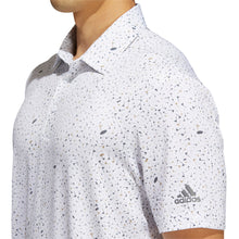 Load image into Gallery viewer, Adidas Flag-Print Grey Hemp Mens Golf Polo
 - 2
