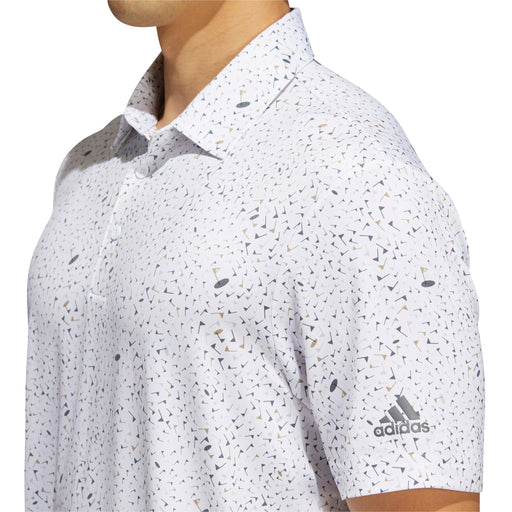 Adidas Flag-Print Grey Hemp Mens Golf Polo