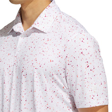 Load image into Gallery viewer, Adidas Flag-Print Pink Mens Golf Polo
 - 2