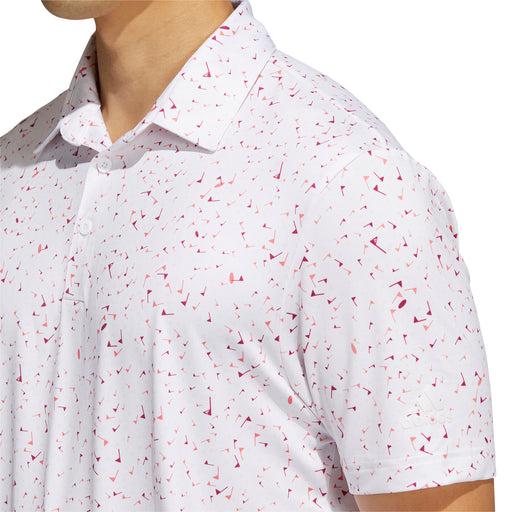 Adidas Flag-Print Pink Mens Golf Polo