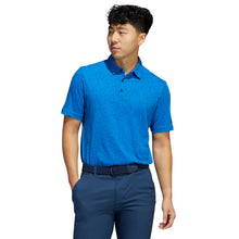Load image into Gallery viewer, Adidas Abstract Print Blue Rush Mens Golf Polo - Blue Rush/Navy/XXL
 - 1
