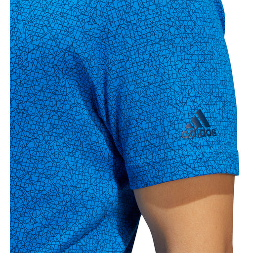 Adidas Abstract Print Blue Rush Mens Golf Polo