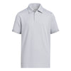 Adidas Pique White Boys Golf Polo