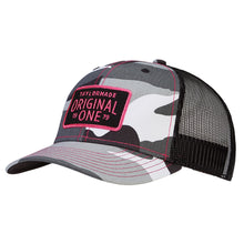 Load image into Gallery viewer, TaylorMade Original One Trucker Womens Golf Hat - Bkcamo/Pink
 - 1