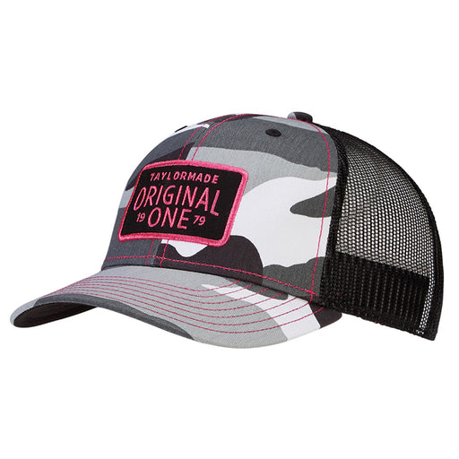 TaylorMade Original One Trucker Womens Golf Hat - Bkcamo/Pink