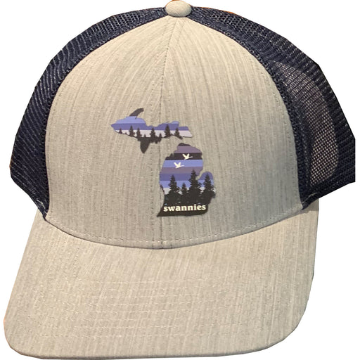 Swannies Michigan Meshback Mens Golf Hat - Gry Blu Meshbck/One Size