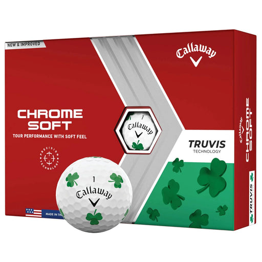 Callaway Chrome Soft Truvis Golf Balls - Dozen - Wht/Shamrock