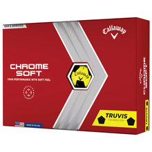 Load image into Gallery viewer, Callaway Chrome Soft Truvis Golf Balls - Dozen - Yellow/Blk
 - 4