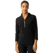 Load image into Gallery viewer, Daily Sports Patrice Womens 3/4 Sleeve Golf Polo - BLACK 999/XL
 - 1