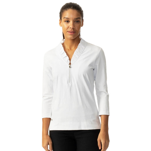 Daily Sports Patrice Womens 3/4 Sleeve Golf Polo - WHITE 100/XL