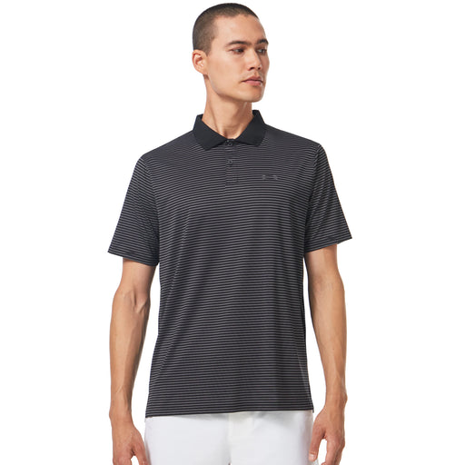 Oakley Divisional Stripe Mens Golf Polo - Blackout 02e/XXL