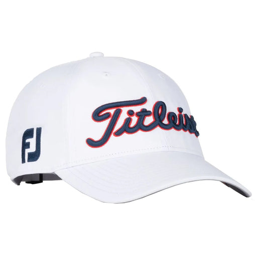 Titleist Player Perform Star Stripe Mens Golf Hat - WHT/NVY/RED 146