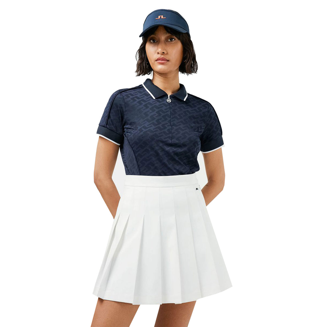 J. Lindeberg Galiah Navy Bridge Womens Golf Polo - NVY BRIDGE O442/L