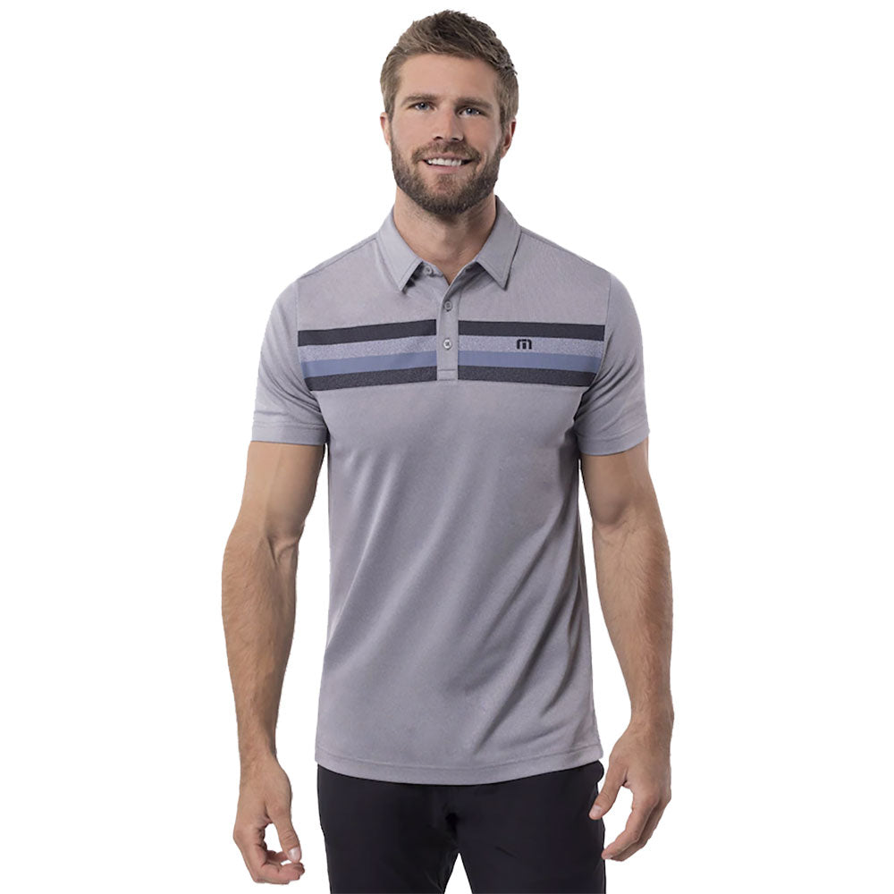 TravisMathew Private Dock Mens Golf Polo - Hthr Grey 0mhd/XL