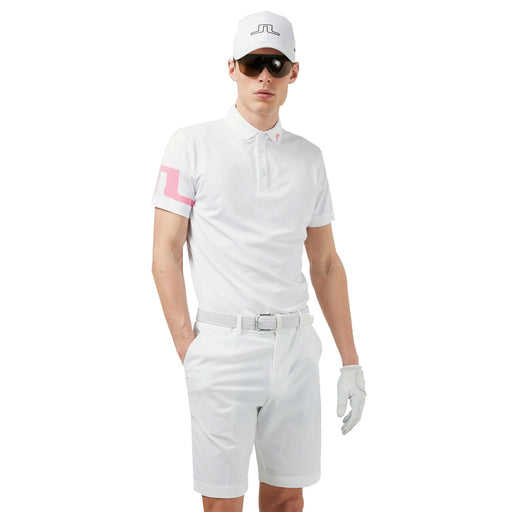 J. Lindeberg Heath Regular Fit Pink Mens Golf Polo - HOT PINK S166/XXL
