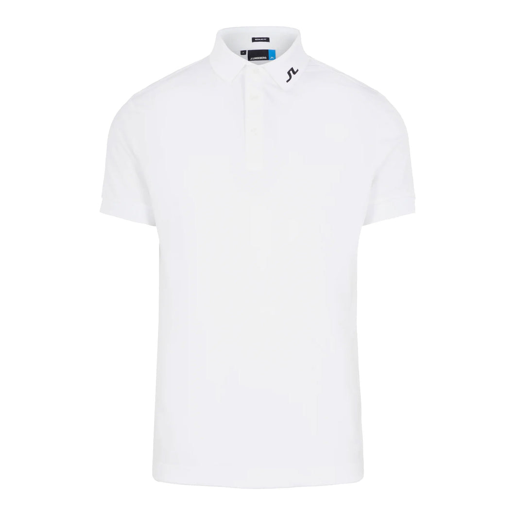 J. Lindeberg KV Regular Fit White Mens Golf Polo - WHITE 0000/XL