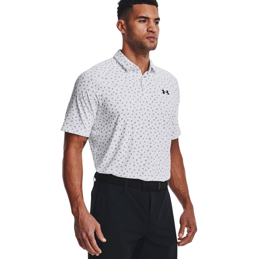 Under Armour Iso-Chill Floral Dash Mens Golf Polo - WHITE 100/XXL