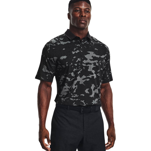 Under Armour Iso-Chill Charged Camo Mens Golf Polo - BLACK 001/XXL