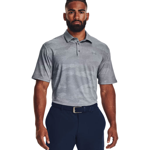 Under Armour Playoff 2.0 Jacquard Mens Golf Polo - STEEL/WHITE 035/XXL