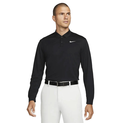 Nike Dri-Fit Victory Mens Long Sleeve Golf Polo - BLACK 010/XXL