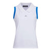 J. Lindeberg Yuri White Womens Sleeveless Golf Polo