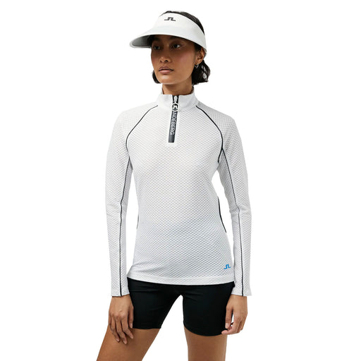 J. Lindeberg Jonah White Womens Golf Pullover - WHITE 0000/L